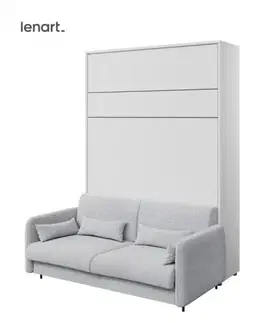 Postele Dig-net nábytok Posteľ Lenart BED CONCEPT s pohovkou | biela 140 x 200 cm