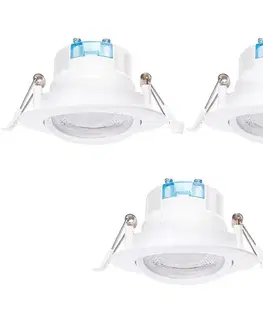 Svietidlá  B.V.  - SADA 3x LED podhľadové svietidlo LED/5W/230V 6500K pr. 8,5 cm biela B10405J4B