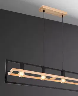 Moderné lampy do obývačky Luster 15575-4H drevo LW4