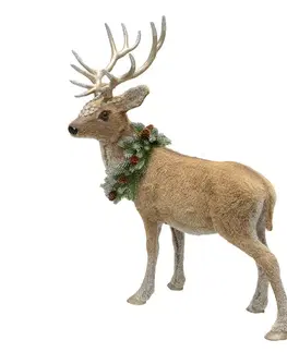 Vianočné dekorácie Figúrka Winter Deer 60x35x77 cm