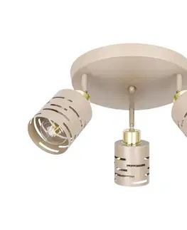 Svietidlá  Bodové svietidlo ELEN 3xE27/35W/230V béžové/zlaté ELEN CEILING LIGHT 3 BEIGE