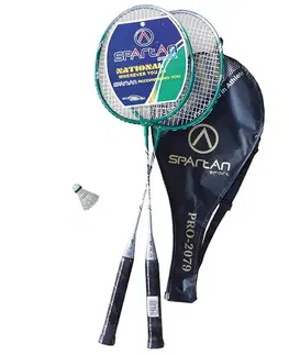 Badmintonové rakety Badmintonový set Spartan Sportive - 2 rakety, košík, puzdro červená
