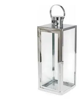 Taburetky Estilo Home Dekoračná lucerna TOWER 29 cm lesklý chróm 5905623253244