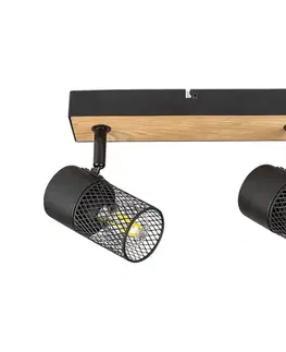 Svietidlá Rabalux 71152 - Bodové svietidlo METTA 2xE14/40W/230V dub 71152