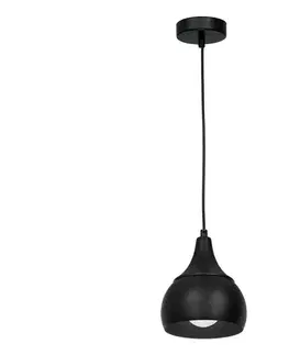 Svietidlá  Luster na lanku AKTAN 1xE27/60W/230V čierna 3374