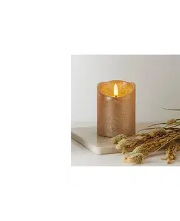 Vianočné dekorácie Eglo 411498 - LED Sviečka FLAMME RUSTIC LED/2xAA zlatá 411498