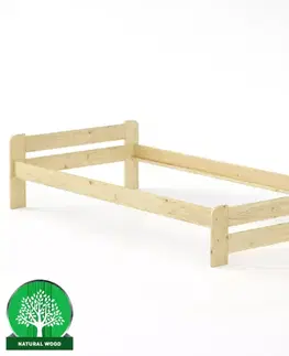 Drevené postele Posteľ borovica LK099–100x200 surová