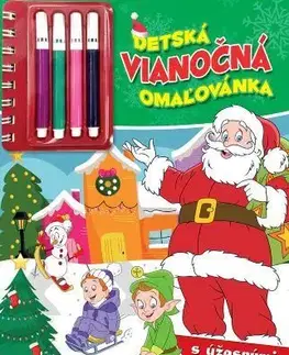 Nalepovačky, vystrihovačky, skladačky Detská vianočná omaľovánka