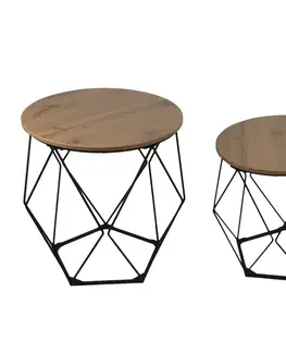 Konferenčné stolíky v podkrovnom štýle Sada Stolíkov Loft 8626 C vintage wood