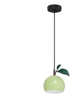 Svietidlá  Luster na lanku APPLE 1xE27/15W/230V zelená 8941