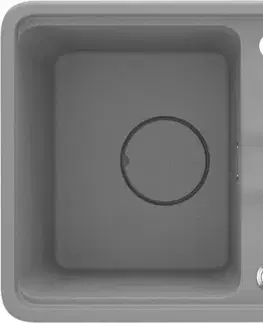 Kuchynské drezy DEANTE DEANTE - Momi metallic grey Granitový drez, 1-bowl with drainer ZKM_S11A