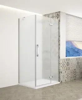 Sprchovacie kúty GELCO TRINITY CHROM štvorcový kút 1200x1200 pravý, matné sklo, GT5612-12MR-CH GT5612-12MR-CH