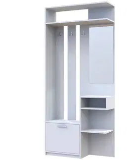 Predsieňové steny NABBI Ramiola predsieň so zrkadlom biela