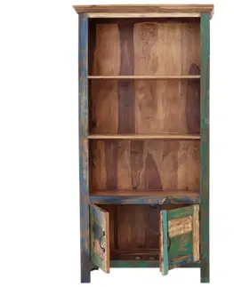 Knižnice Knižnica Retro 90x180x35 recyklované mango