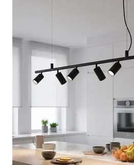 Svietidlá Ideal Lux - LED Luster na lanku DYNAMITE 6xGU10/7W/230V čierna 231396
