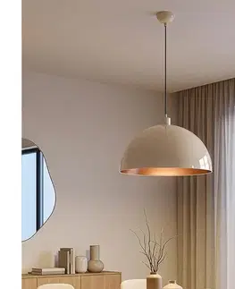Svietidlá BRILAGI - LED luster na lanku METALO 1xE27/40W/230V pr. 40 cm béžová/medená 118OPV1121