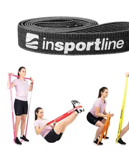 Ostatné fitness náradie Posilňovacia guma inSPORTline Rand XXX Strong tmavo šedá