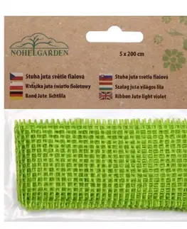 Bytové dekorácie Stuha Juta svetlo zelená šírka 5cm; dĺžka 2m