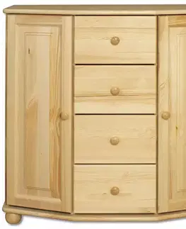 Komody do spálne Komoda z Borovice KD129 surová