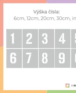 Šablóny na maľovanie Šablóny čísla na maľovanie hrubšie
