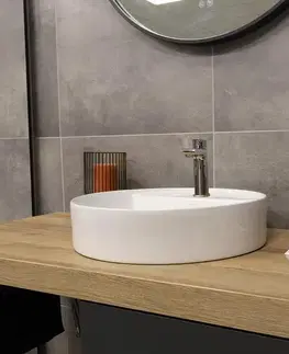 Umývadlá Mereo Umývadlo na dosku bez prepadu, Lota, 450x450x110 mm, okrúhle, keramické UC454511C