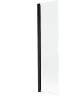 Sprchové dvere MEXEN - MIST vaňová zástena 50x150 cm 6mm 1-s, čierna, číra 8A9-050-001-70-00
