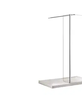 Sprchovacie kúty BESCO - Walk-in sprchovací kút AVEO - FARBA rámu - Chróm / Leštený hliník (ALU), Pevná stena - 30 cm, Rozmer A - 140 cm, Rozmer C - 195 cm, Výplň - Číre bezpečnostné sklo - 8 mm BCAVEO140+BCAVEO30
