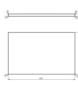 Umývadlové dosky SAPHO - WOODY doska 800x28x500, masív prírodný dub WD080-70