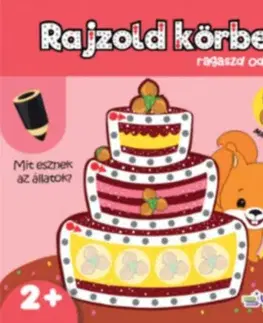 Nalepovačky, vystrihovačky, skladačky Rajzold körbe, ragaszd oda! - Mit esznek az állatok?