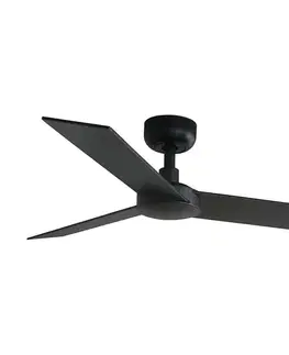 Ventilátory FARO Barcelona FARO 34296WT-Stropný látor RUDDER S čierna pr. 106 cm WT + diaľkové ovládanie 34296T