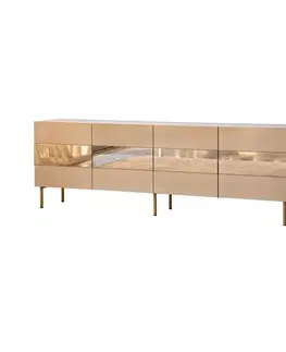 TV stolíky TV stolík Leon - Bronze, Gold