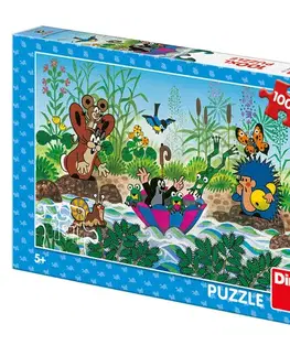 Od 100 dielikov Dino Toys Puzzle Krtková plavba v dáždniku 100 XL Dino