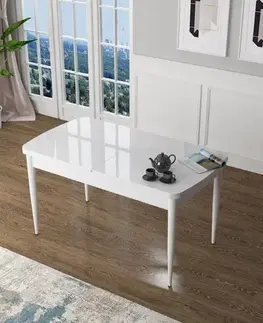 Jedálenské stoly Jedálenský stôl Zen - White
