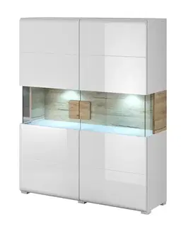 Komody a skrinky TALEDO 42 dvojdverová vitrína 2494DW42