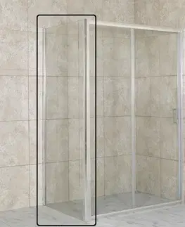 Sprchovacie kúty OLSEN SPA - Pevná stena RUTIS - FARBA rámu - Hliník leštený, Rozmer A - 80, Smer zatvárania - Univerzálny Ľavé / Pravé, Výplň - Číre bezpečnostné sklo - 6 mm OLBFIXGLA80CC