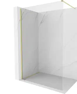 Sprchové dvere MEXEN/S - Kyoto-X Sprchová zástena WALK-IN 120 x 200, transparent 10 mm, zlato kefovaná 800-120-101-55-00-X