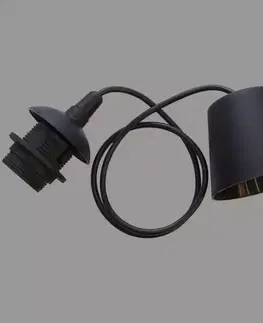 Lampy do obývačky Kábel na svietidlo Zwis Edi 90 čierny
