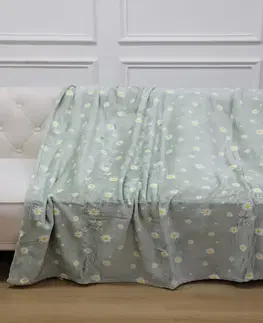 Ozdobné prikrývky Deka Margarétka 170x220 cm zelená
