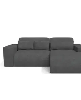 Rozložiteľná rohová sedacia súprava Rohová sedacia súprava Lumo Mini P Artico Anthracite