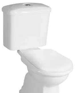 Záchody KERASAN - RETRO WC kombi, spodný odpad, biela-chrom WCSET01-RETRO-SO