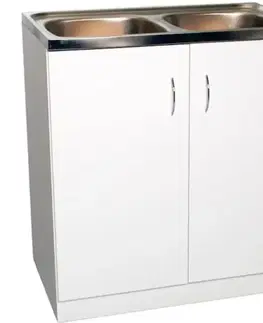 Kuchynské skrinky stojace Skrinka pod drez biela 80/50