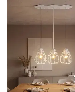 Svietidlá  LED luster na lanku BRYLANT 3xE27/60W/230V biely 2225
