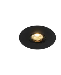 Zapustené svietidlá Moderné zapustené bodové svetlo čierne 12 cm - Buco