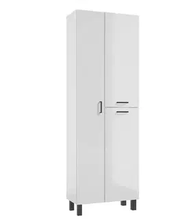 Nábytok ArtDef Vysoká skrinka do kúpeľne NOVELTY White C60