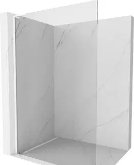 Sprchové dvere MEXEN/S - Kioto L Sprchová zástena WALK-IN 75 x 200, transparent, biela 800-075-103-20-00