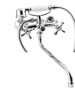 Kúpeľňové batérie INVENA - Vaňová batéria ROMA, 30cm, otočný výtok typu S BW-24-00S-L