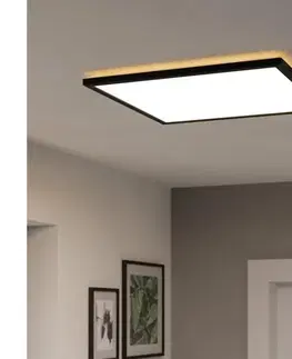Svietidlá Eglo 901444- LED Kúpeľňové stropné svietidlo ROVITO 17W/230V 50x50 cm IP44 čierna 901444