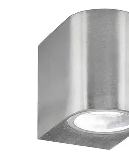 Svietidlá Searchlight - LED Vonkajšie nástenné svietidlo LEDO 1xGU10/3W/230V IP44 strieborná 8008-1SS-LED