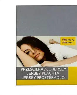 Bytový textil Prestieradlo jersey s gumičkou 90x200 šedá 60