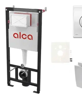 Záchody Cenově zvýhodněný závěsný WC set Alca do lehkých stěn / předstěnová montáž + WC SAT Brevis SIKOASW2 SIKOASW2